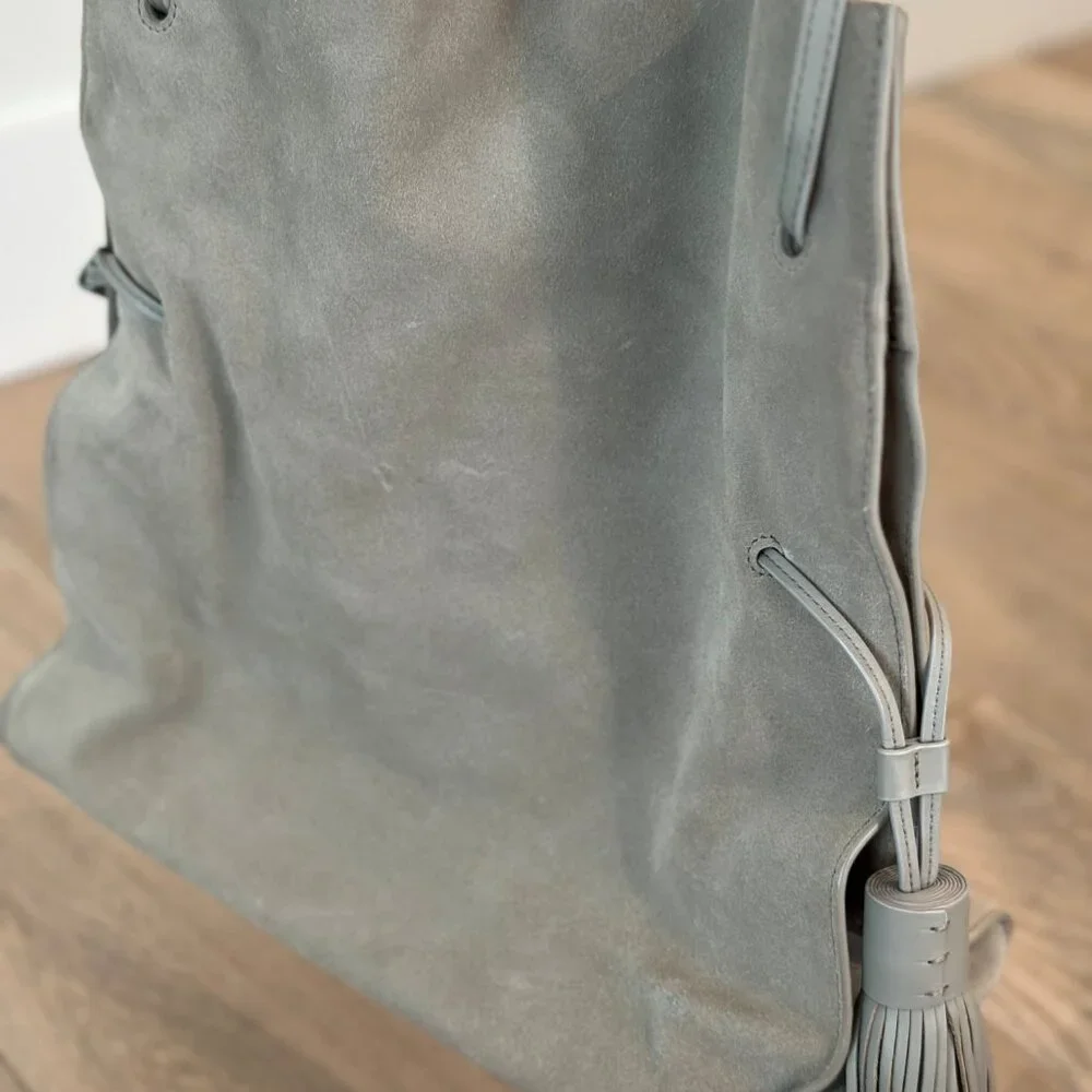 All Saints Freedom Slouchy Hobo Bag - Gray Suede